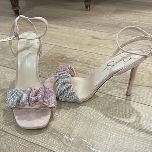 Jessica Simpson pink sparkle heels